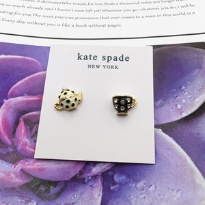 Kate Spade's Alice in Wonderland collection teacup-shaped earrings